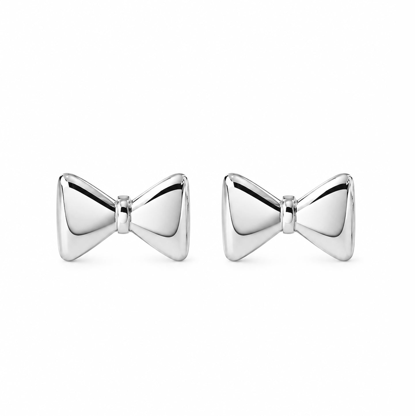 14K Gold Bowtie Stud Earrings