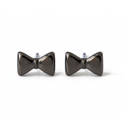 14K Gold Bowtie Stud Earrings