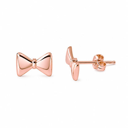 14K Gold Bowtie Stud Earrings