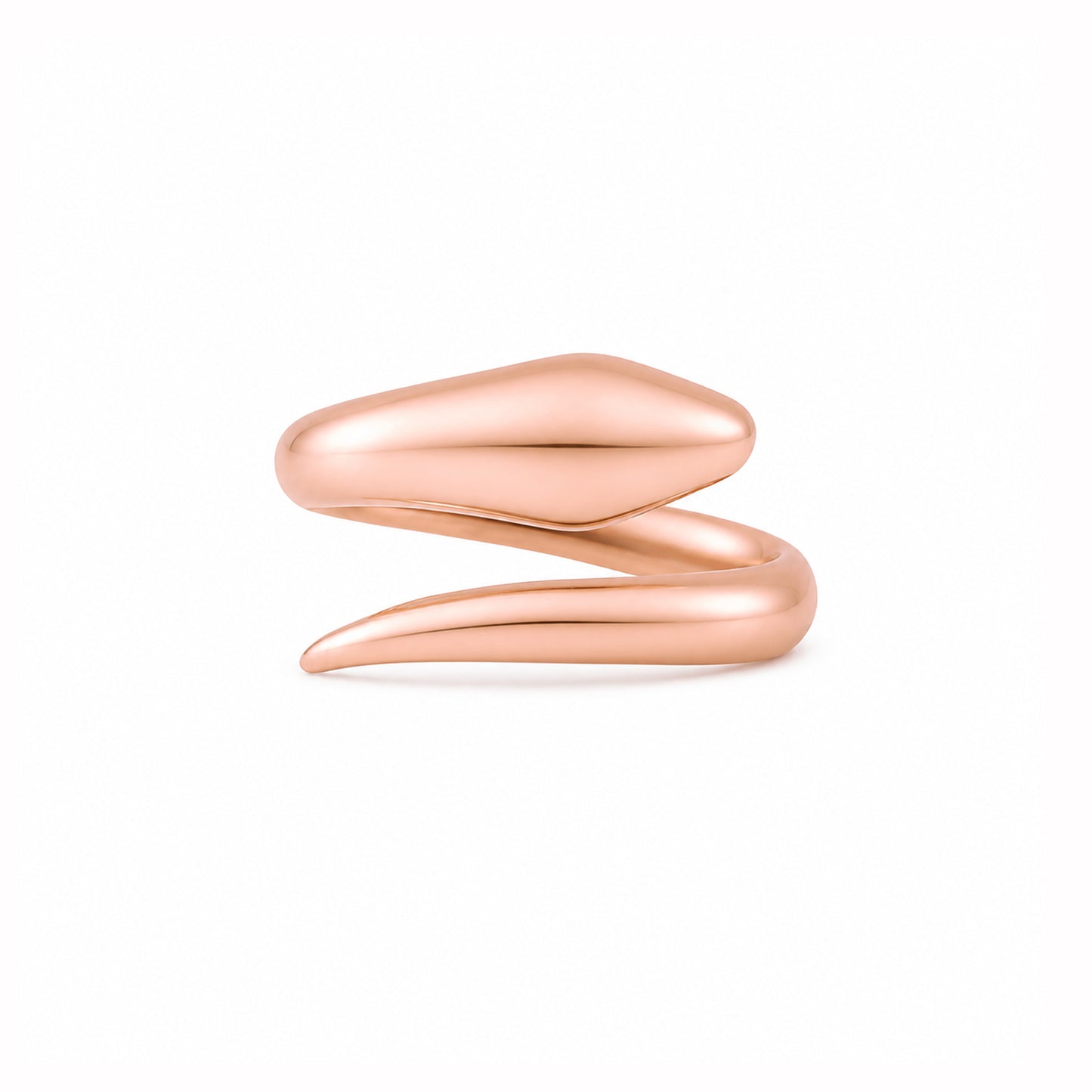 14K Gold Snake Wrap Bypass Ring
