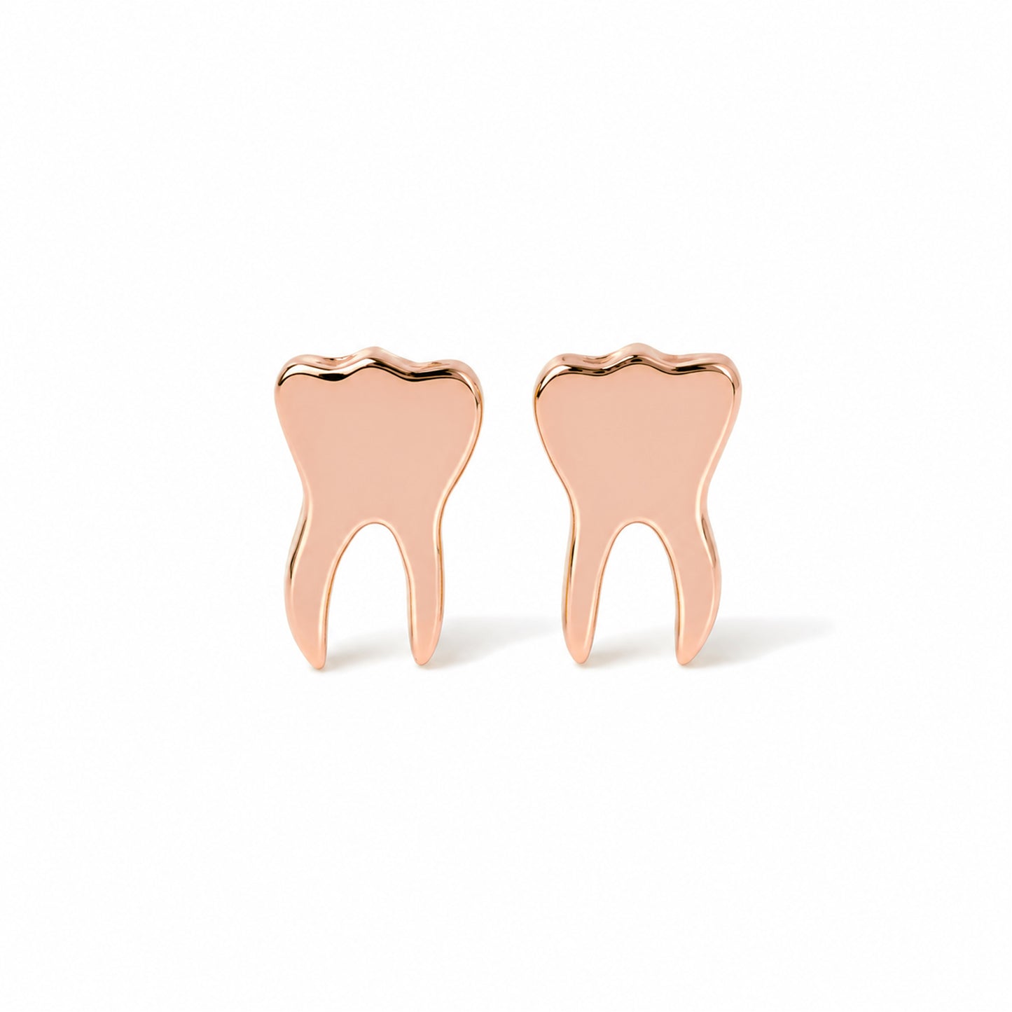 14K Gold Tooth Stud Earrings
