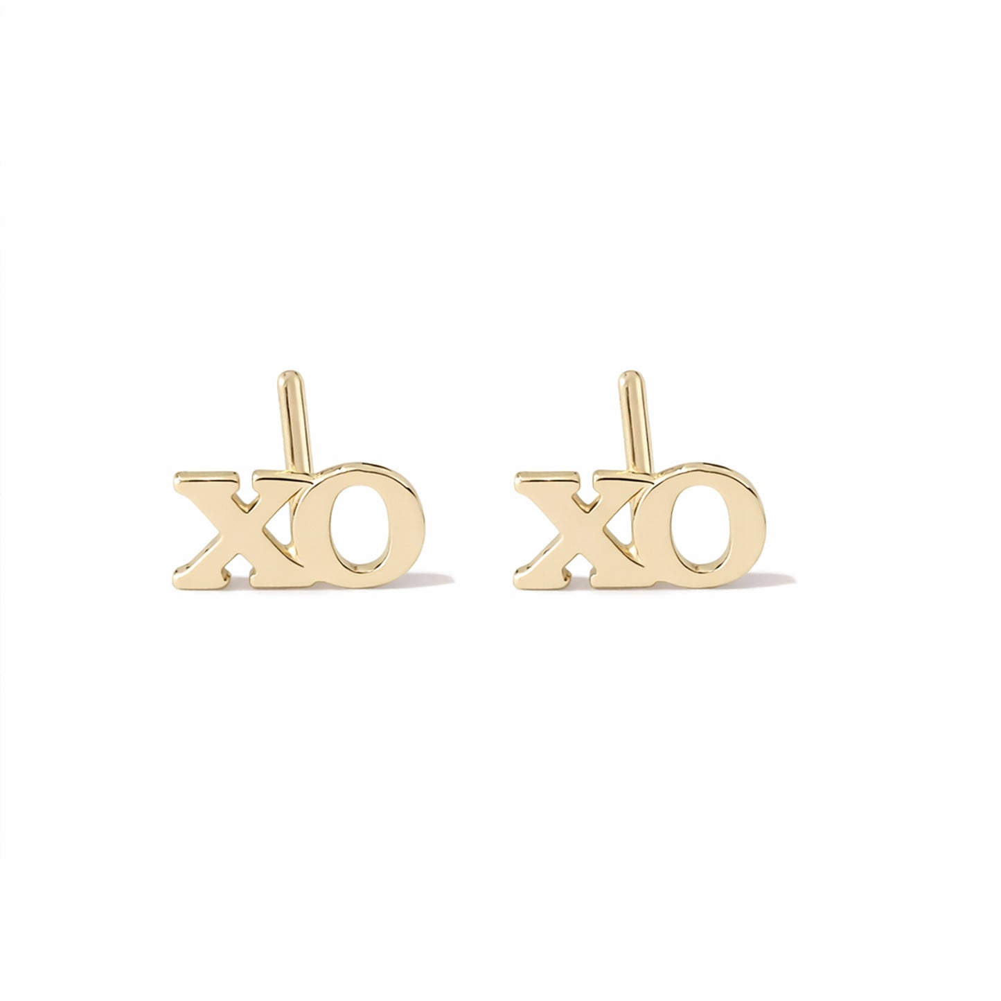 14K Gold 'XO' Stud Earrings