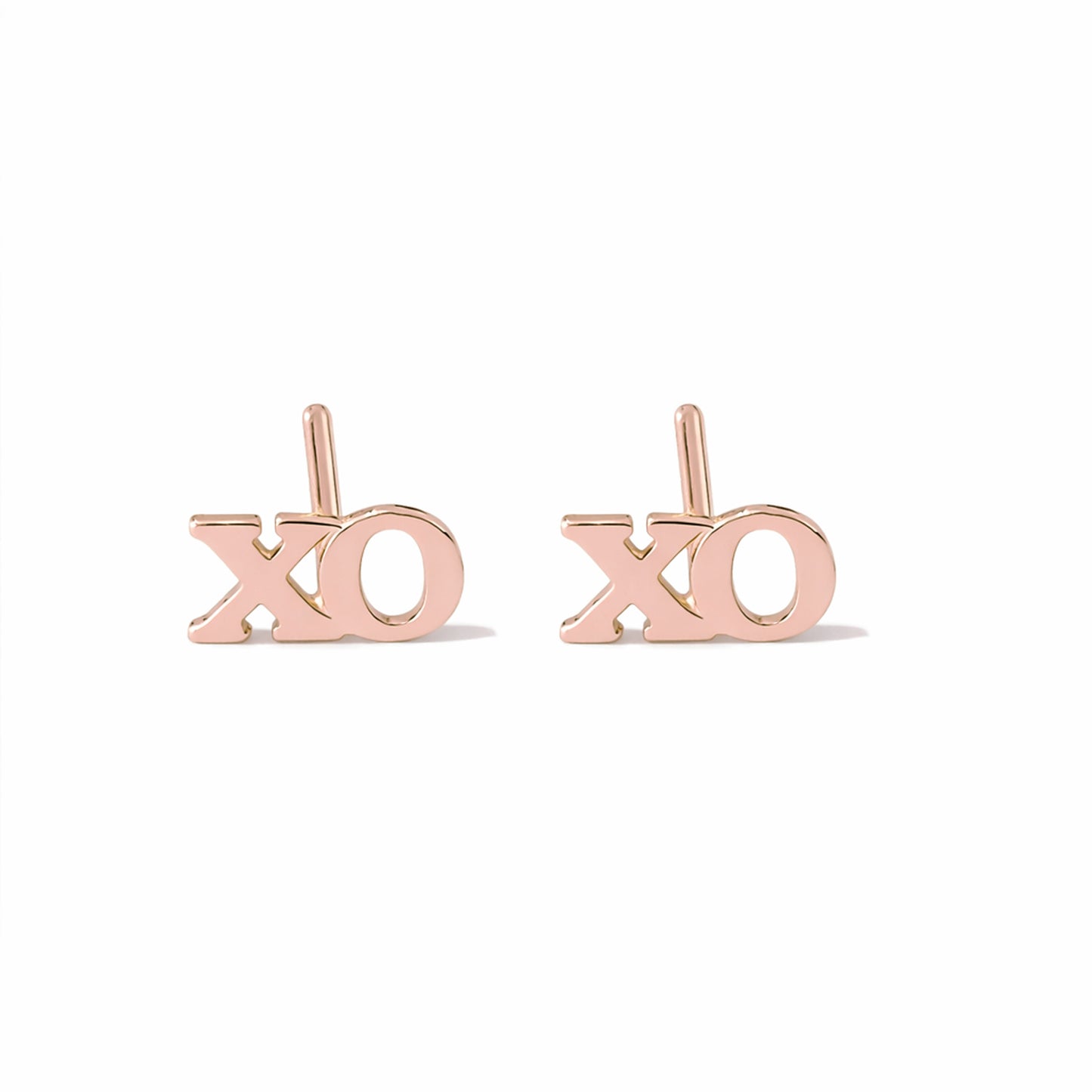 14K Gold 'XO' Stud Earrings