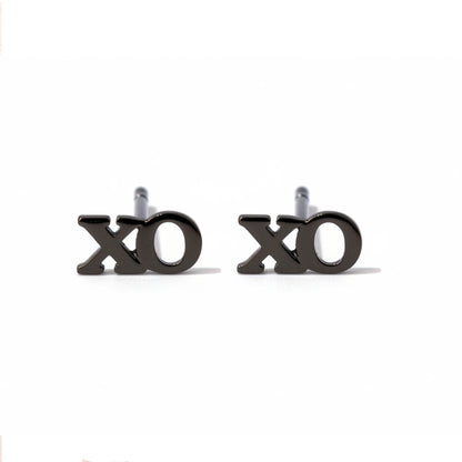 14K Gold 'XO' Stud Earrings