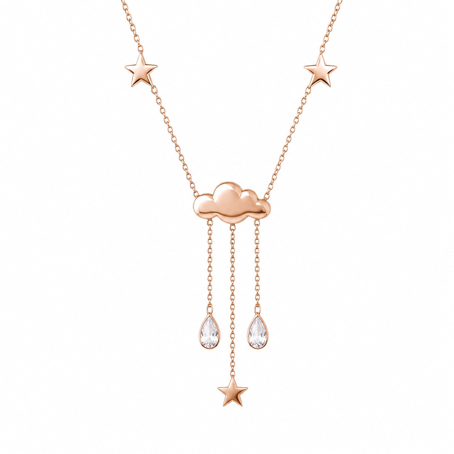 14K Gold Cloudy Dream Drop Necklace