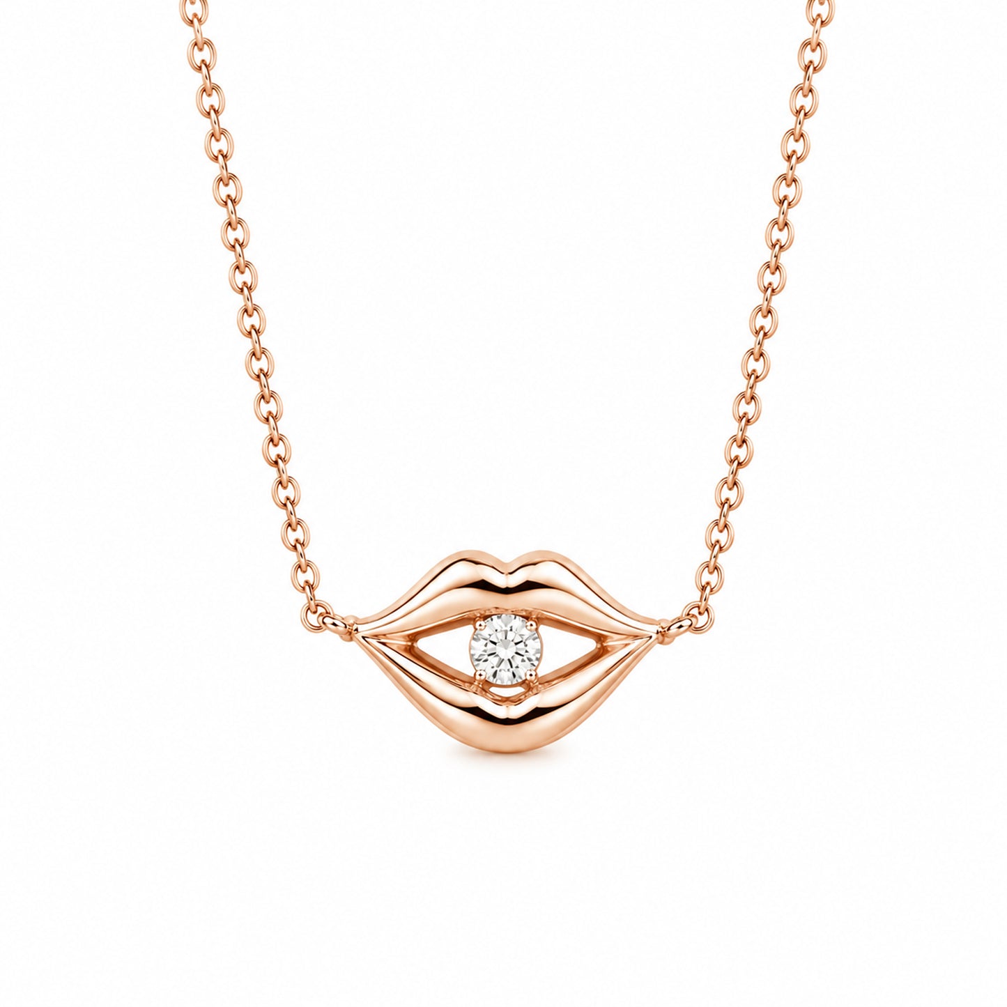14K Gold Diamond Lip Pout Bracelet