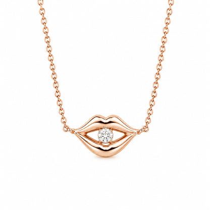 14K Gold Diamond Lip Pout Bracelet