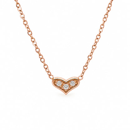 14K Gold Pavé Diamond Sweetheart Necklace