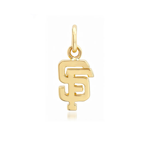 14K Gold SF Logo Pendant