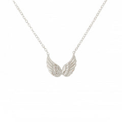 14K Gold Double Wing Necklace