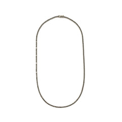 14K Gold Black Diamond Tennis Necklace