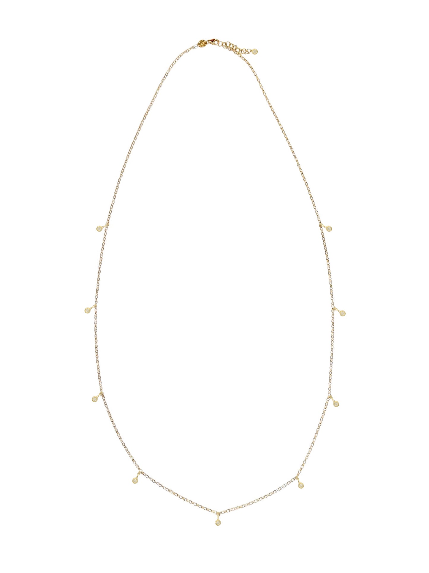 14K Gold Fringed Diamond Belly Chain