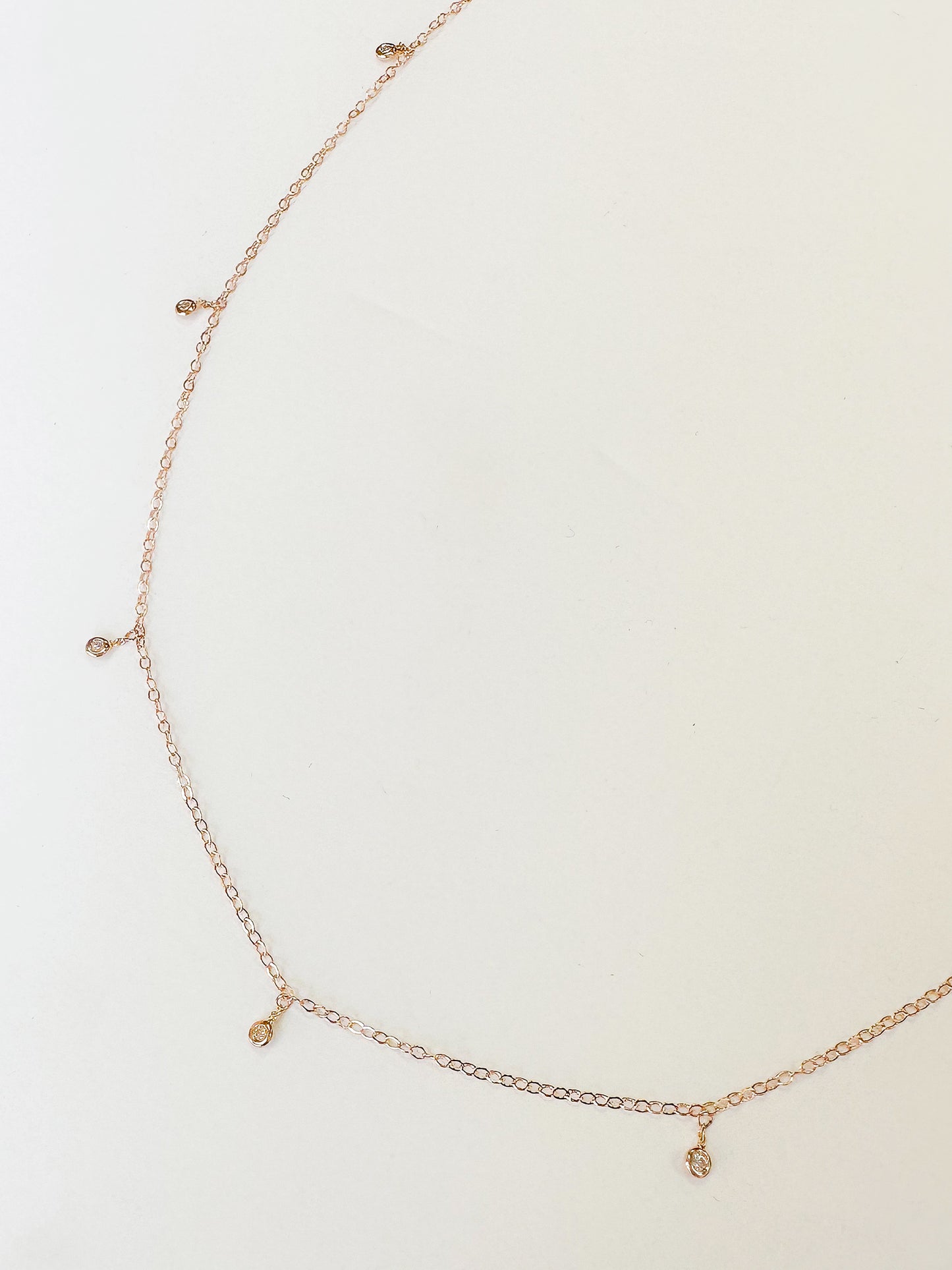 14K Gold Fringed Diamond Belly Chain