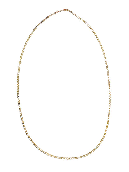 14K Gold Open Curb Link Belly Chain, Small Size Links