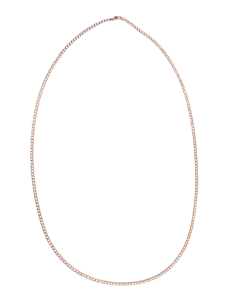 14K Gold Open Curb Link Belly Chain, Small Size Links