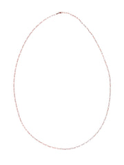 14K Gold Thin Elongated Oval Paperclip Belly Chain, Small Size Links