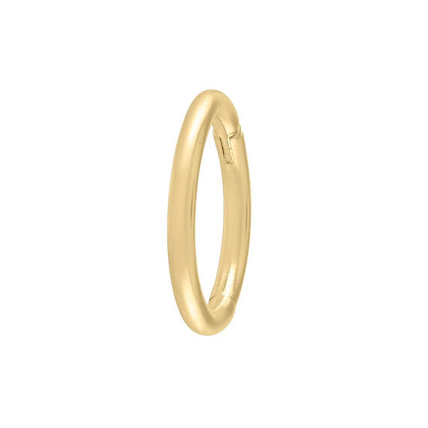 14K Gold Endless Clicker Thin Round Charm Enhancer, 3 Size Options