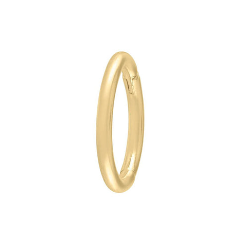 14K Gold Endless Clicker Thin Round Charm Enhancer, 3 Size Options