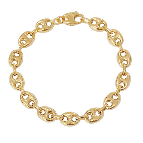 14K Gold Triple Initial Monogram Charm Pendant Bracelet – Nana Bijou