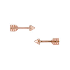 14K Gold Arrow Stud Earrings
