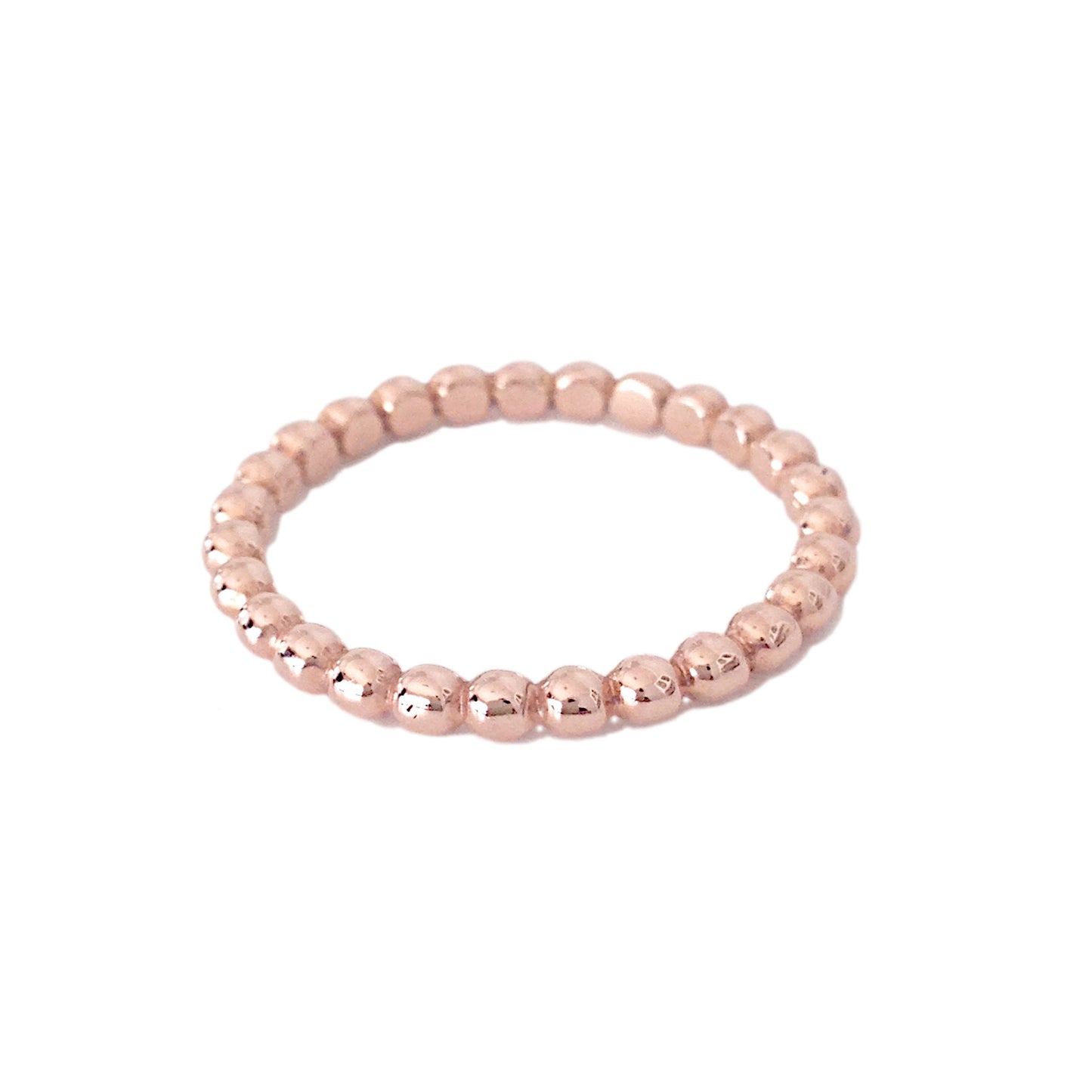 14K Gold Beaded Ball Band Eternity Ring