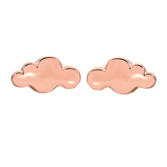 14K Gold Cloud Stud Earrings