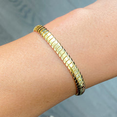 14K Gold Cobra Chain Bracelet