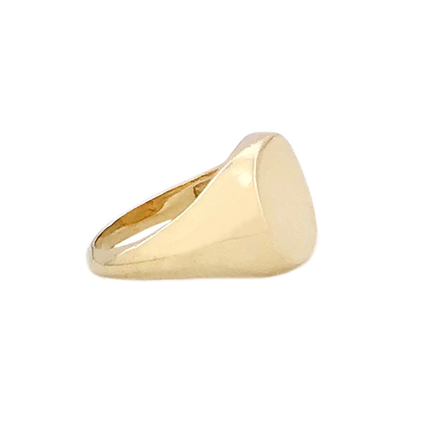 14K Gold Cushion Square Signet Ring