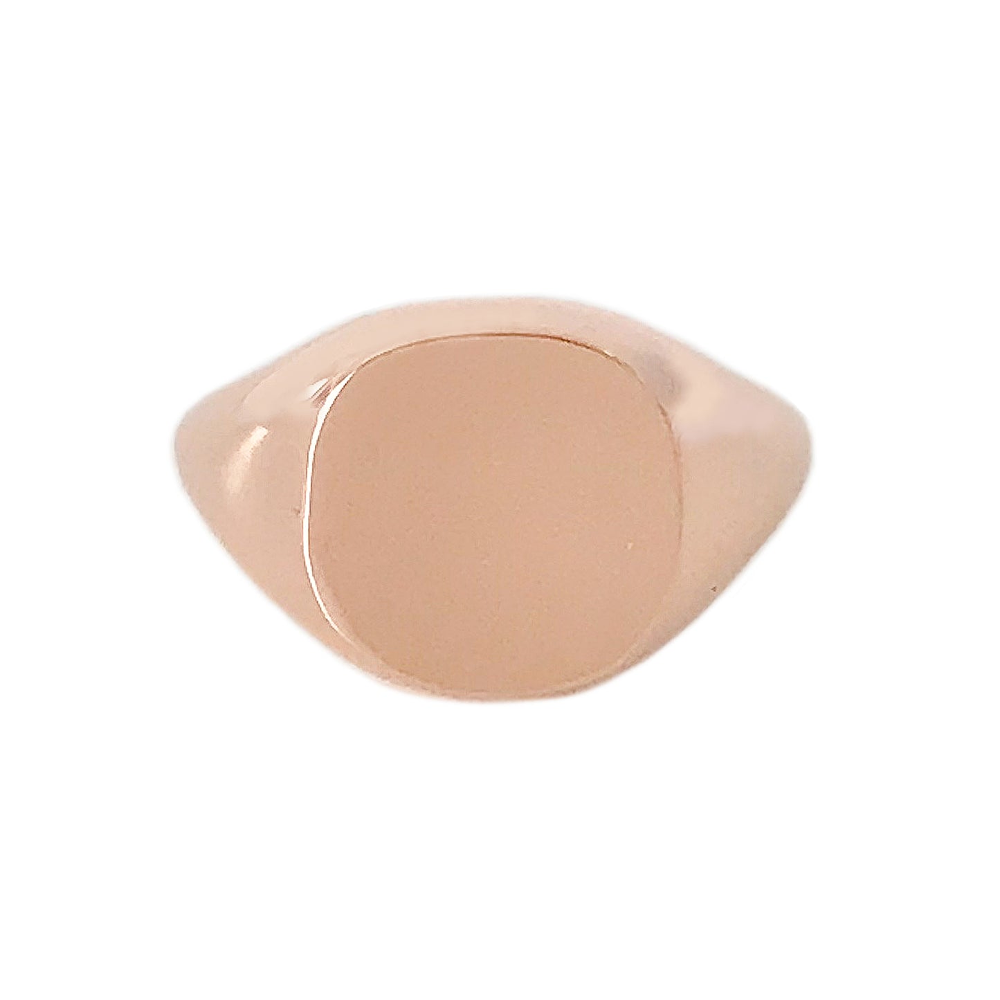 14K Gold Cushion Square Signet Ring