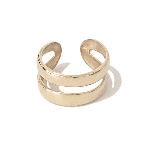 14K Gold Double Hoop Round Ear Cuff ~ In Stock!