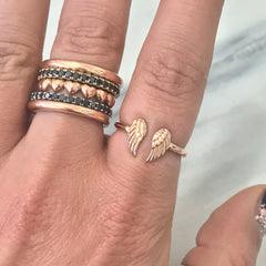 14K Gold Double Wing Ring