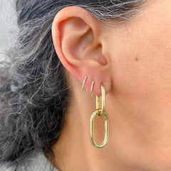 14K Gold Ear Hugger Thorn Earrings