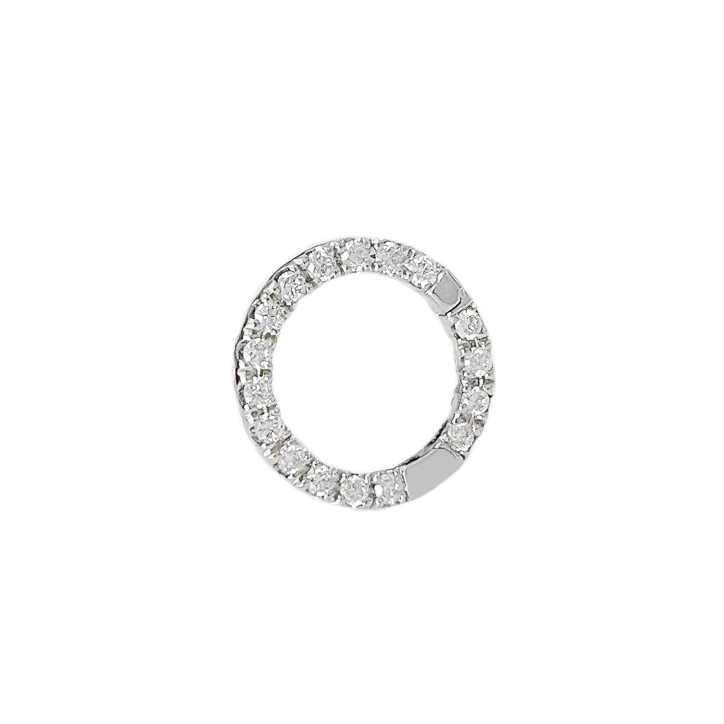 14K Gold Diamond Circular Charm Enhancer