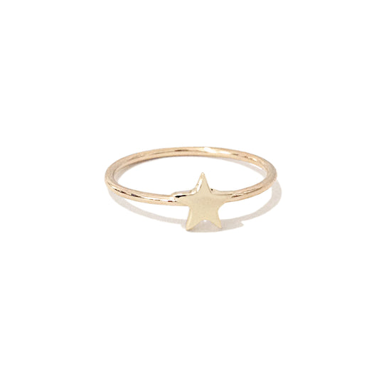 14K Gold XS Star Ring