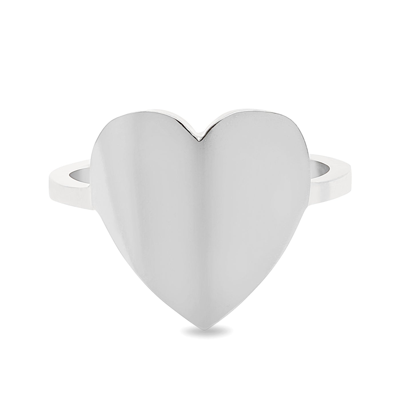 14K Gold Heart Cigar Band Ring, Large Size ~ Engraveable