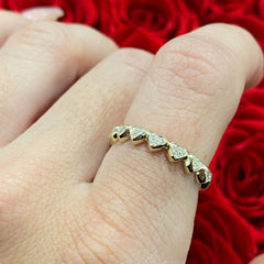 14K Gold Diamond Eternal Heart Ring