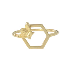 14K Gold Honeybee Ring