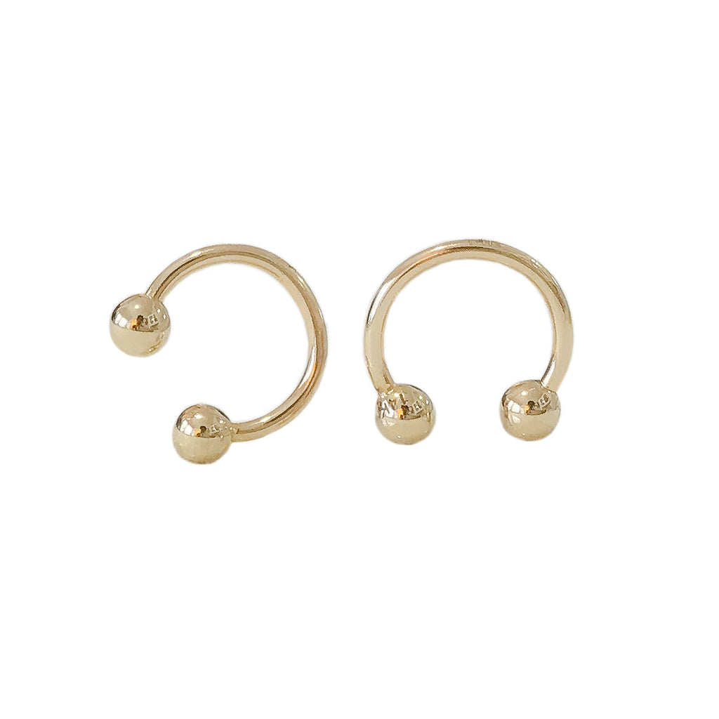 Michael Hill Mini Horseshoe Earrings With Diamonds In 10kt Yellow Gold |  The Pen Centre