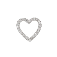 14K Gold Pavé Diamond Heart Charm Enhancer