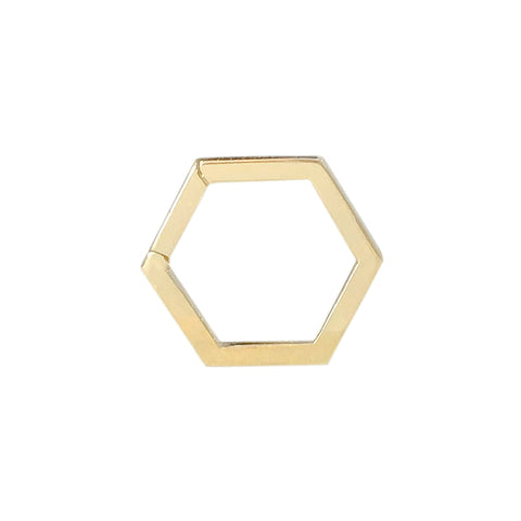 14K Gold Hexagon Charm Enhancer