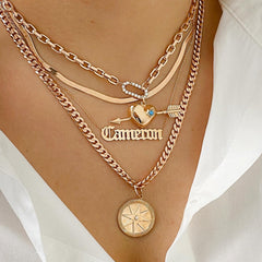 14K Gold Diamond Compass Medallion Necklace ~ In Stock!