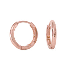 14K Gold Large Size (12mm) Huggie Hoop Earrings