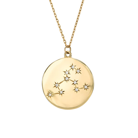 Zodiac Constellation Collection: Leo 14K Gold & Diamond Pendant Necklace