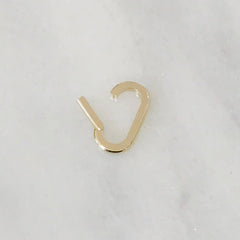 14K Gold Elongated Oval Charm Enhancer ~ Small Size