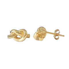 14K Gold Love Knot Stud Earrings