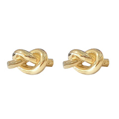 14K Gold Love Knot Stud Earrings