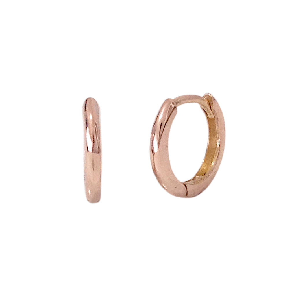 14K Gold Medium Size (10mm) Huggie Hoop Earrings ~ In Stock!