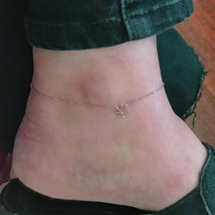 14K Gold Marijuana Ankle Bracelet (Anklet)