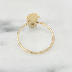 14K Gold Pineapple Ring