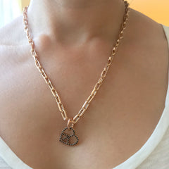 14K Gold Thick Oval Link Necklace, Small Size Links ~ In Stock!